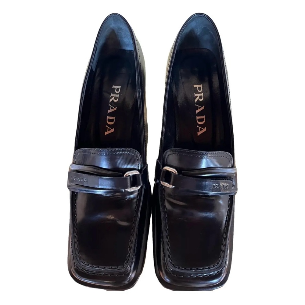 Prada Black Leather Loafers